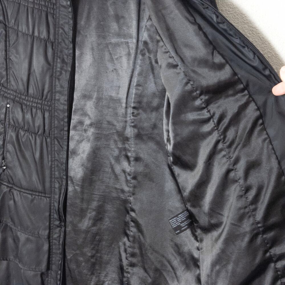 Baby Phat Quilted Puffer Jacket Black Women Size L Y2K Glam Streetwear - Picture 8 of 11